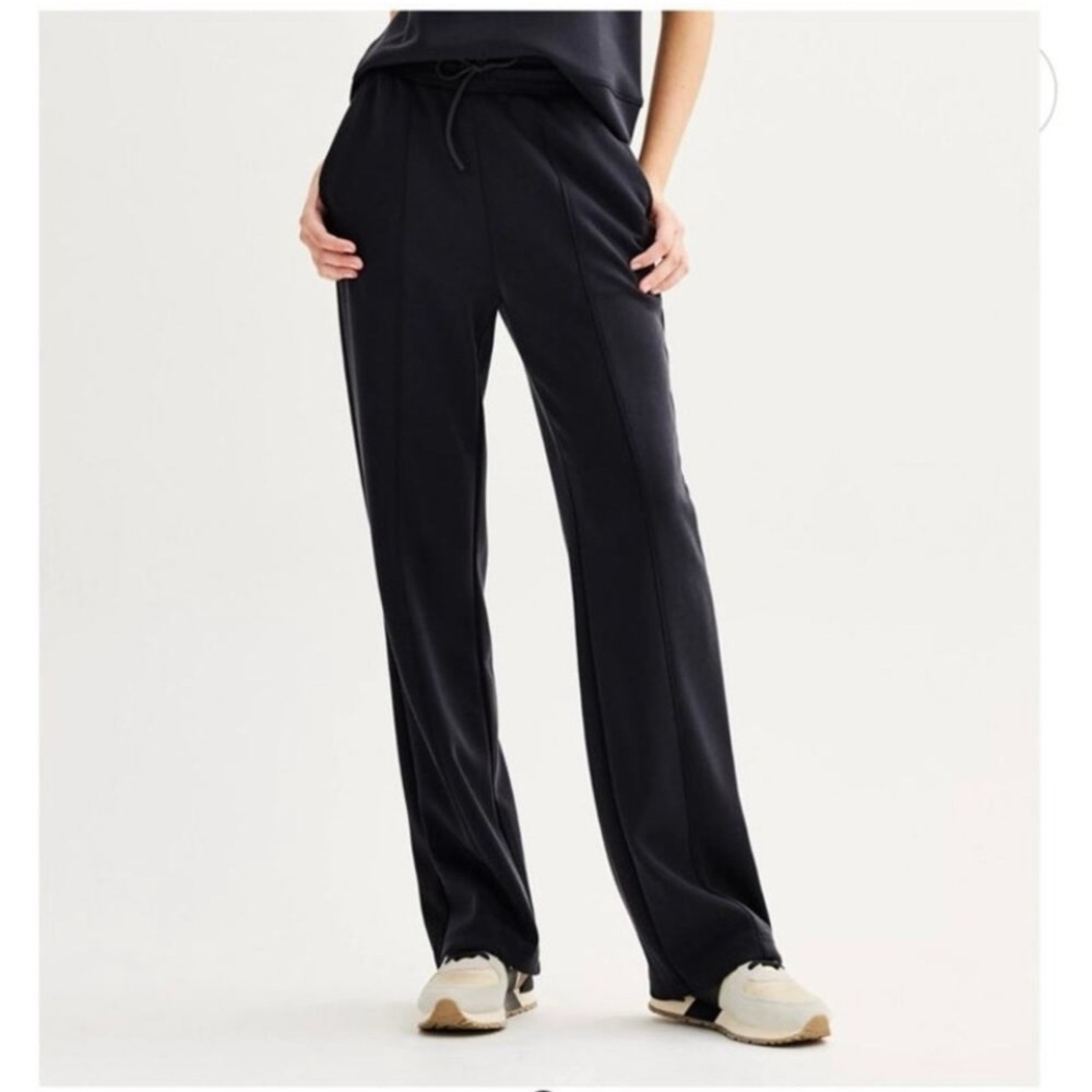 FLX Solstice sand wash black women’s size XL pants wide leg high rise athletic